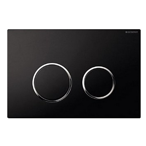 PLAQUE SIGMA 20 DOUBLE TOUCHE -NOIR- - Geberit