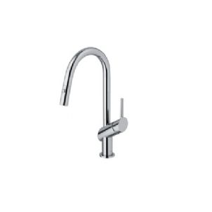 MITIGEUR D'EVIER SERIE HABITAT A MOUSSEUR EXTRACTIBLE CHROME - Webert