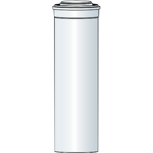 Rallonge conc. PP 80-125 x 1000mm (Junkers /Vaillant/Bulex/Remeha) - Isoleco