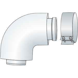 Coude conc. PP 60-100 90° (Junkers /Vaillant/Bulex/Remeha) - Isoleco