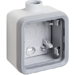 Plexo boitier 1 poste 1 entree m20 gris - Legrand