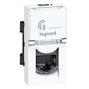 Mosaic prise RJ11 4 contacts 1 mod. Blanc - Legrand