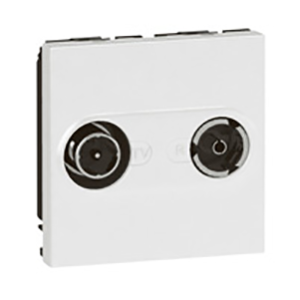 Mosaic prise TV/FM réseau câb. 2 mod. Blanc - Legrand
