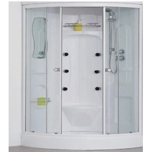 Cabine de douche 90x90x210cm (rob., douchet.,ét., bain mas.) - Elegant