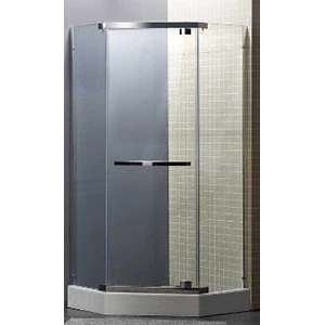 Paroi de douche angle Cadre en alu Chromé 900mm x  900 x 2000mm . Verre de 10mm. Top de douche Inclus 150mm - Elegant