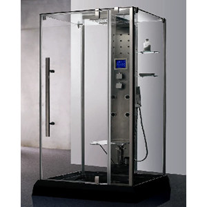 (PLUS DE STOCK)CABINE DE DOUCHE 100X100X215CM Receveur Noir MULTIFONCTION AVEC VAPEUR (Elegant8625) - Elegant