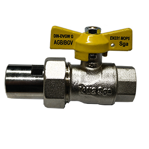 ROBINET GAZ NATUREL 3/4" FEM. X 3/4"FEM. AVEC RACC - Soper