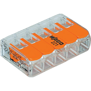 Compact Universelle 5 x 0.2- 4mm²(221-415)par 25pcs - Wago